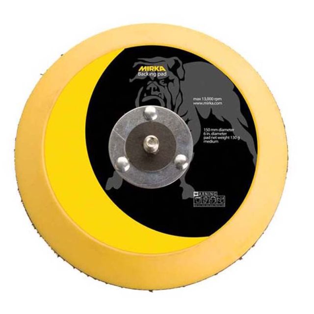 Mirka 6 in. Grip Faced Backup Pad For Mirlon Discs 5/16 in. x 24 thread 106GM