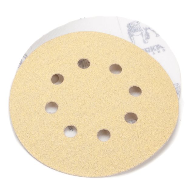 Mirka Gold 5 in. 180G 8 Hole Grip Vacuum Disc, Qty 50 23-615-180