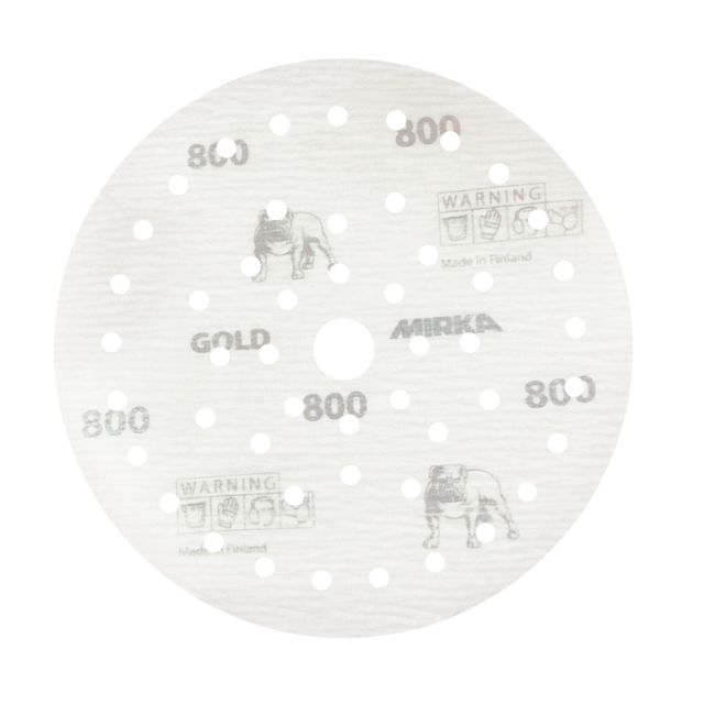 MK23-6MFF-2000 Optimal dust-free sanding results can now be achieved using Gold Film Multifit discs. The special stearate coating is used to maximize resistance to loading, which is perfect for fine sanding.

