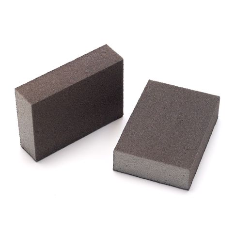 1353-220, Mirka 2.75 in.x 3.94 in.x 1 in.Four Sided Abrasive Sponge (Gray) 220G, Qty 10