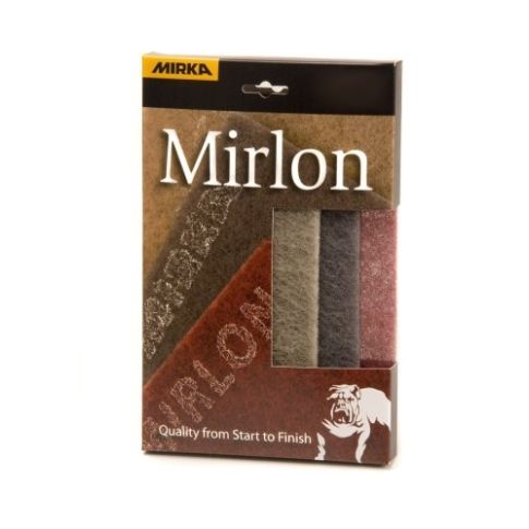 Mirka Mirlon Total 4-1/2 x 9 in. Assorted Scuff Pad (Red, Gray, Gold), Qty 3 18-118-APRP