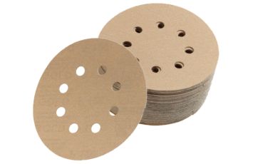 Mirka Gold 8 in. 180G 9 Hole Grip Vacuum Disc, Qty 50 23-632-180