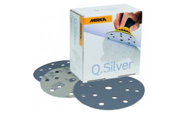Mirka Q.Silver 5 in. 180G 17 Hole Vacuum Grip Disc, Qty 50 2B-647-180