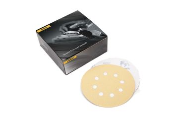 Mirka Gold 5 in. 320G 8 Hole PSA Vacuum Disc, Qty 100 23-320-320