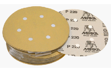 Mirka Gold 3 in. 600G 6 Hole Grip Vacuum Disc, Qty 50 23-634-600