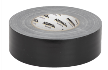 Mirka 2 in. x 164 ft. Black Cloth Tape 9190220001