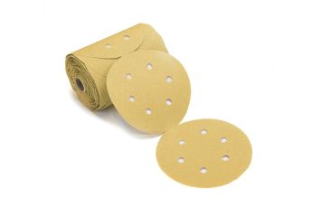 Mirka Gold 6 in. 100G 6 Hole PSA Vacuum Linkrol Disc, Qty 100 23-343-100