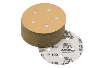 Mirka Gold 5 in. 500G 5 Hole Grip Vacuum Disc, Qty 50 23-614-500