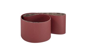 MK57-16-110-40 Mirka Hiolit  16" x 110" Wide Sanding Belts with TS-Joint are a semi-open stiff universal abrasive for belt sanding and other machine sanding where it has excellent edge wear resistance and durability.