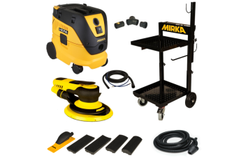 Mirka 6 in. Dust-Free Trolley System (5 mm Pneumatic Tool) MUSDF-6TSP5