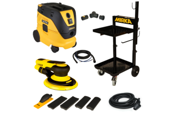 Mirka 6 in. Dust-Free Trolley System (8 mm Pneumatic Tool) MUSDF-6TSP8