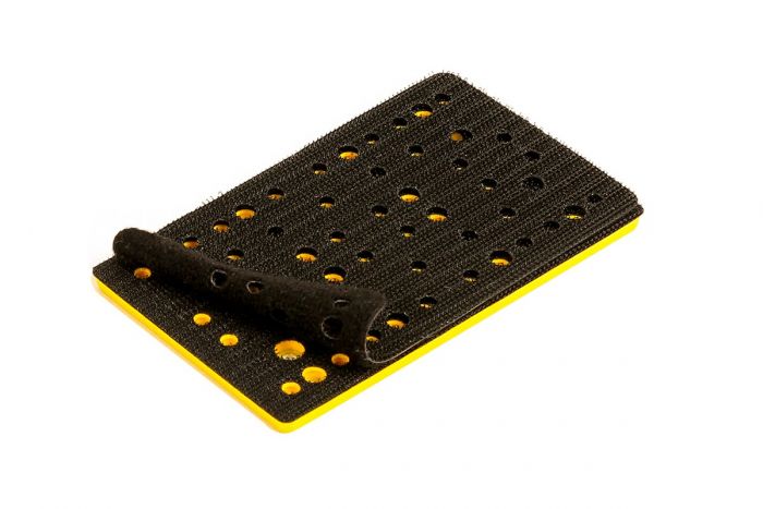 935GV-E, MIRKA 3" X 5" GRIP FACED MULTI-HOLE VACUUM BACKING PAD, 46H (FOR DEOS 353)