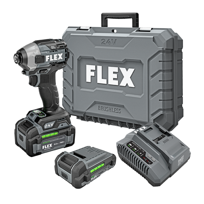 Flex Tools 1-4 Quick Eject Hex Impact Driver with Multi-Mode Kit FX1371A-2B