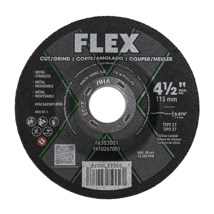 Flex Tools 4-1-2 Combo Cut-Grind Disc FA303001