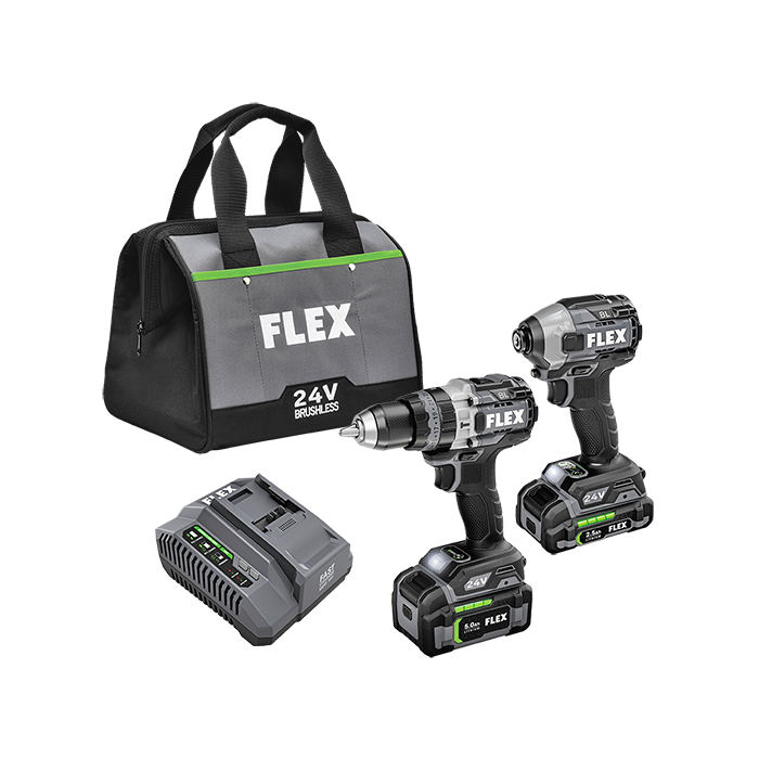 Flex Tools Drill Driver and Quick Eject Impact Driver Combo Kit FXM204-2B Flex Tools Drill Driver and Quick Eject Impact Driver Combo Kit FXM204-2B