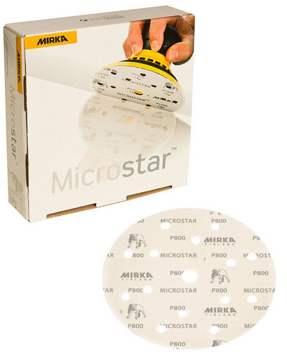 Mirka Microstar 6 in. 1500G 15-Hole Grip Film-Backed Disc, Qty 50 FM-611-1500 $60.00