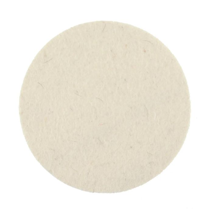 Mirka 5 x 0.25 in. Felt Polishing Pad, Grip White MPADFP-5