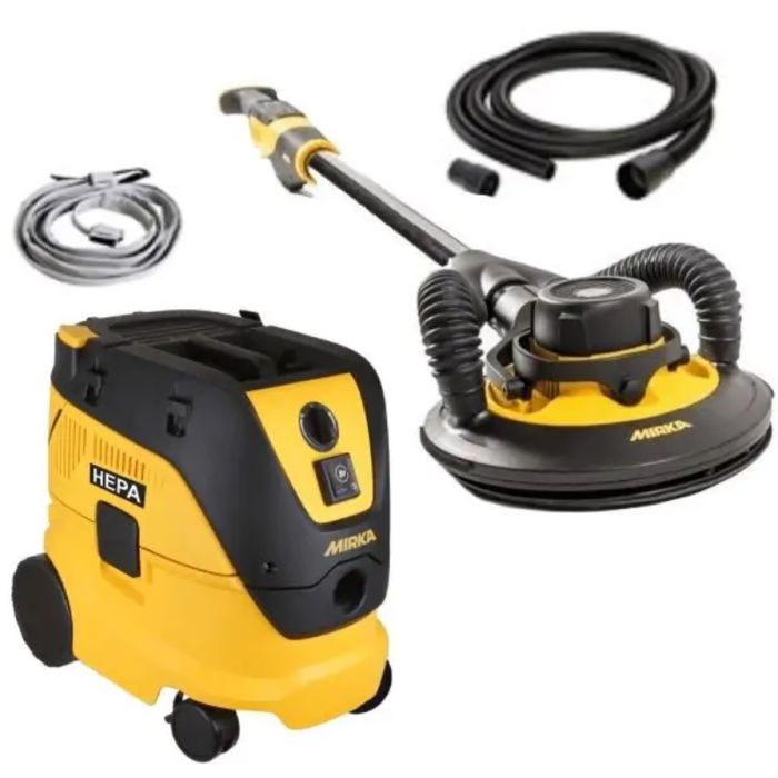 MIW950-DE1230AFC-4, Mirka LEROS Dust Free Solutions Kit with 9in Wall Sander & Dust Extractor