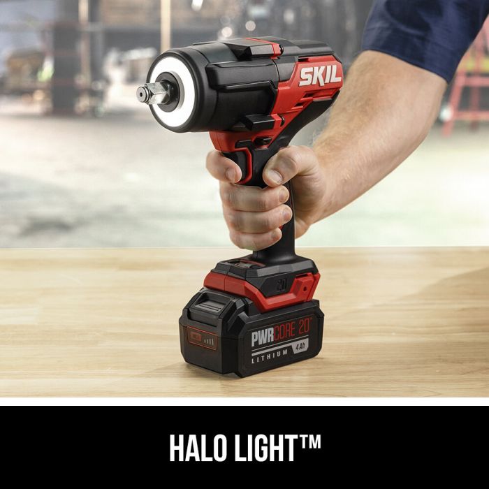 Skil PWRCORE 20 Brushless 20V 1 2 in. Mid Torque Impact Wrench Kit IW5761B 10
