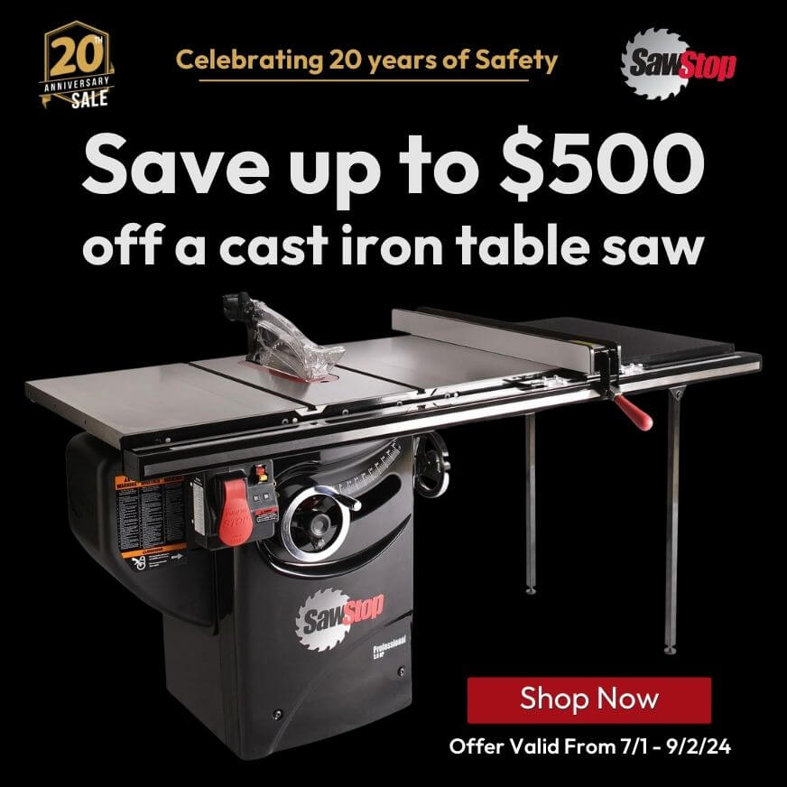 SawStop Anniversary Sale