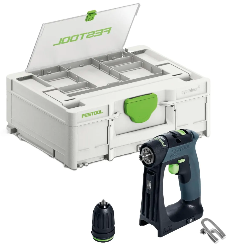 Festool CXS 18 in front of a systainer case
